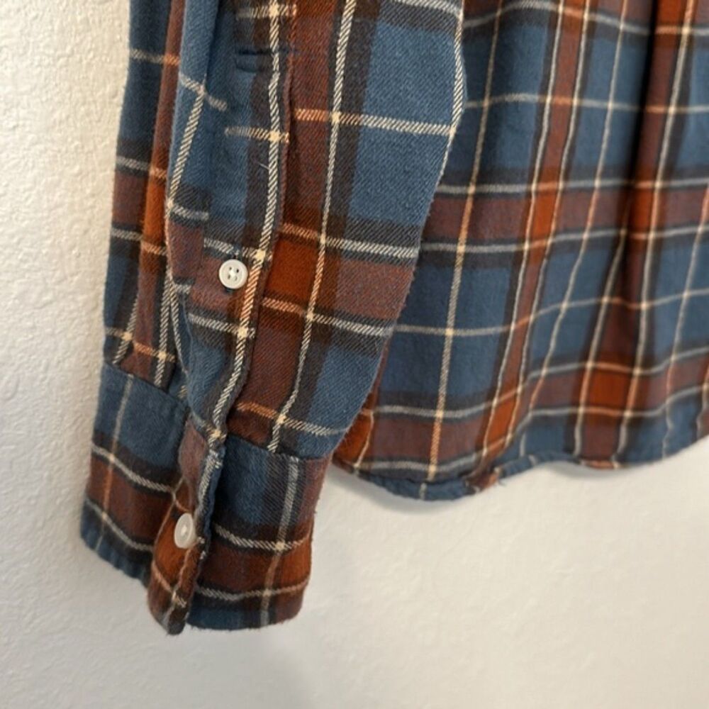 VTG Arizona Jean Plaid Flannel Button Up Womens Medium Cabin Outdoor 90s Y2k - Picture 4 of 9